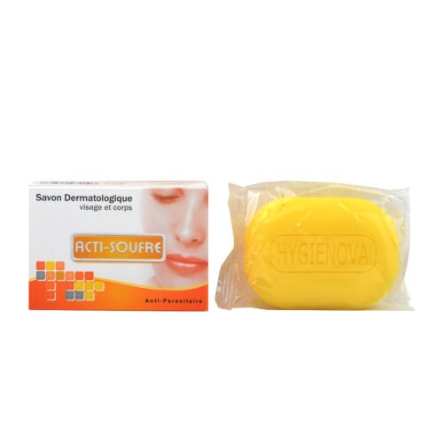 Savon Hygienova Acti_soufre Dermatologique Visage Et Corps 85 G