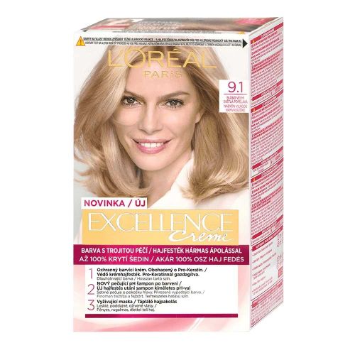 Teinture L'oreal Paris Excellence Blond Trés Clair Cendré 9.1