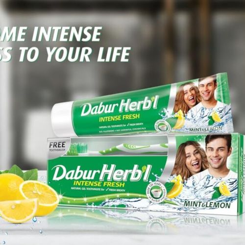 Dentifrice Dabur Herbal Toothpaste Fresh Breath With Lemon And Mint With Brush 150 G