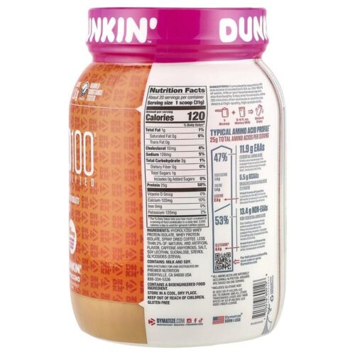 Complément Dymatize Iso 100 Hydrolyzed Protein Powder Cappuccino 620 G