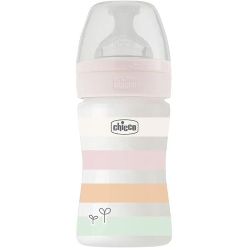 Biberon Chicco En Plastique Flux Tetine Silicone Rose 0m+ Petite Modèle 150
