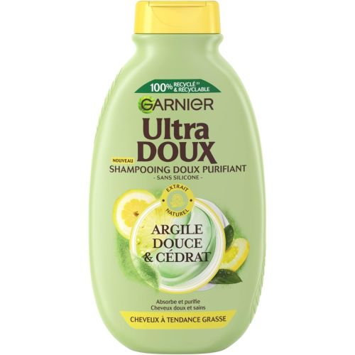 Shampoing Garnier Ultra Doux Argile Douce Et Cèdre 300 Ml