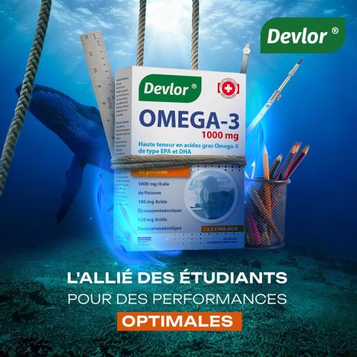 Complément Devlor Omega 3 1000mg 30 Comprimés