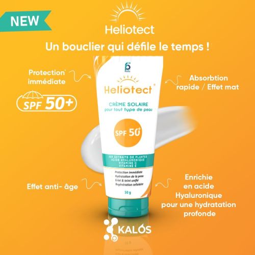 Creme Solaire Heliotect Pour Tout Type De Peau Spf 50+ 50 G