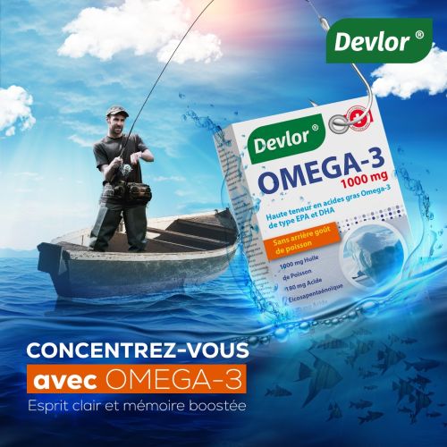 Complément Devlor Omega 3 1000mg 30 Comprimés