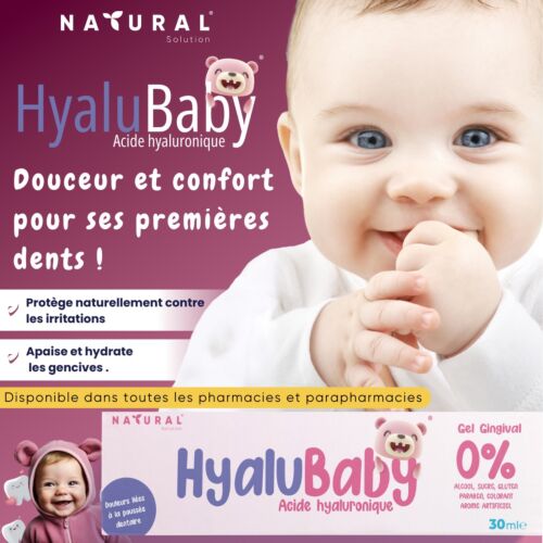 Gel Natural Solution Hyalubaby Poussee Dentaire 30 ML