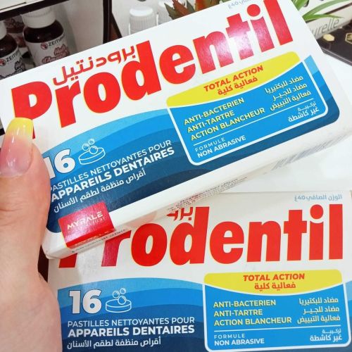 Lotion Myrale Prodentil Nettoyantes Pour Appareils Dentaires 16 PASTILLES