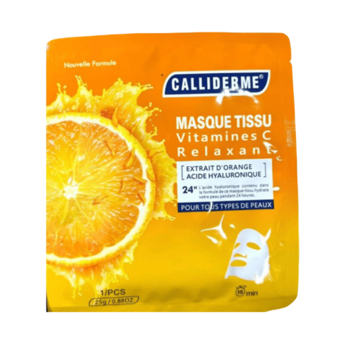 Masque Calliderm Tissu Vitamines C Extrait D'orange 25 G