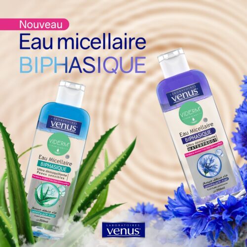 Eau Micellaire Venus Biphasique À L’extrait D’aloe Vera 250 ML