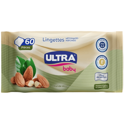 Lingette Ultra Baby Amande 72 Unité - AMANDE