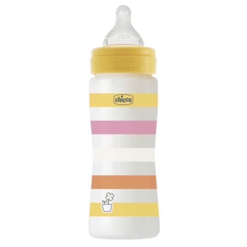 Biberon Chicco En Plastique Latex Rose 4m+ Grande Modèle 330