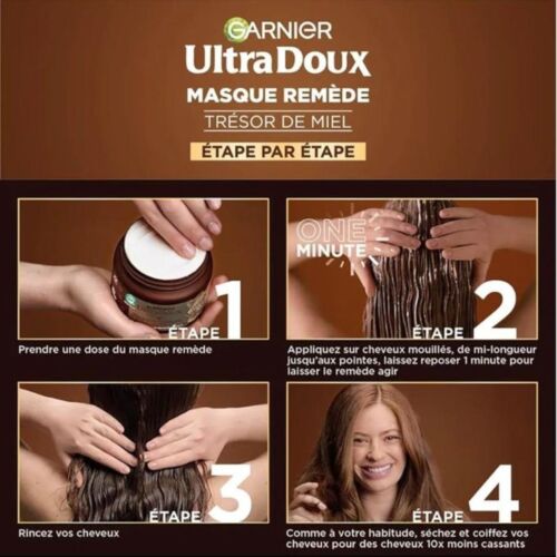 Masque Cheveux Garnier Ultra Doux Remede Trésors De Miel 340 ML