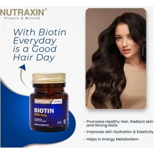 Complément Nutraxin Biotine 5000 Mcg 30 Comprimés