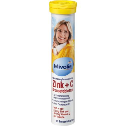 Vitamines Mivolis Zinc + C 82 G 20 Comprimés Effervescents