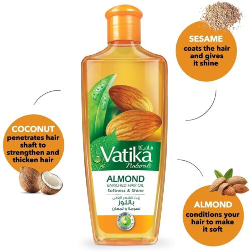 Huile Vatika Cheveux Almond Soft & Shine 100 ML