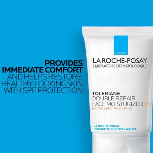 Creme La Roche Posay Prebiotic Skincare Double Repair Face Moisturizer Uv Spf 30 100 ML