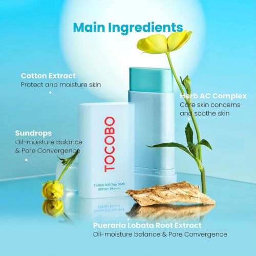 Creme Solaire Tocobo Cotton Soft Stick Spf50+ 19 G
