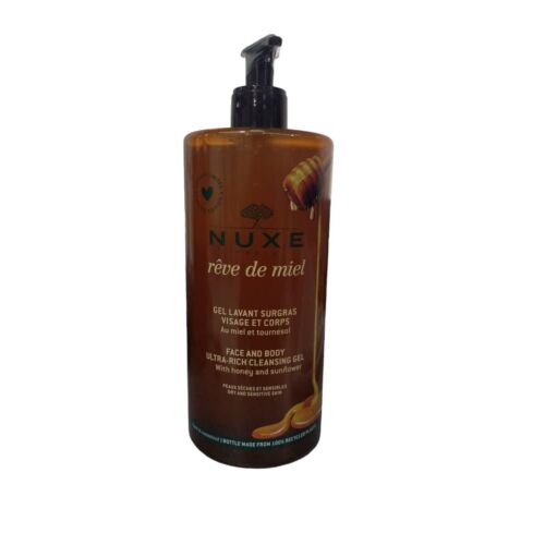 Gel Nettoyant Nuxe Réve De Miel Surgras Visage Et Corps 750 ML
