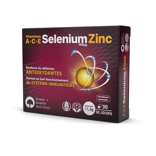 Complément Green Health Selenium Zinc Sans Gluten 30 CAPSULES