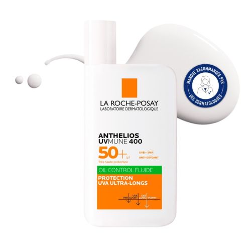 Crème Solaire La Roche Posay Anthelios Fluide Oil Control Uvmune 400 Spf50+ 50 ML