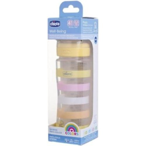 Biberon Chicco En Plastique Latex Rose 4m+ Grande Modèle 330