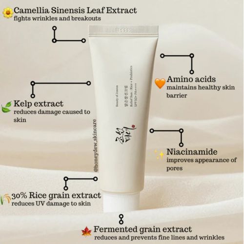 Creme Solaire Beauty Of Joseon Relief Sun Rice + Probiotics Spf50+ Pa++++ 50 ML