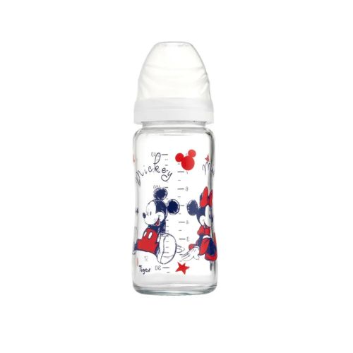 Biberon Tigex Verre 3vitesses Tetine Ronde 0-6 Mois 240 ML