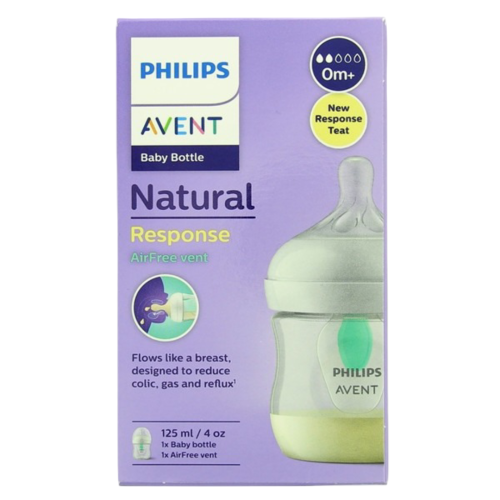 Biberon Philips Natural Response Avec Valve Airfree Pour Bébé 125 ML