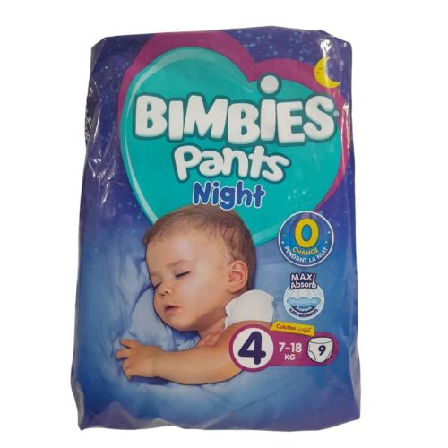 Couche Bimbies Pants Night 4 Maxi Absorb 9 Unité