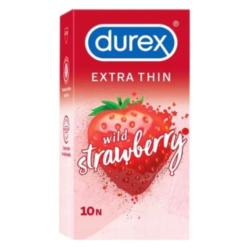 durex preservative wild strawberry b/10 st
