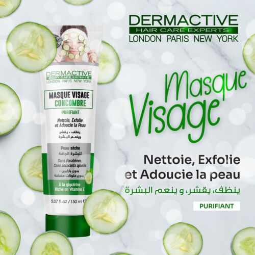 Masque Visage Dermactive Concombre Purifiant 150 ML