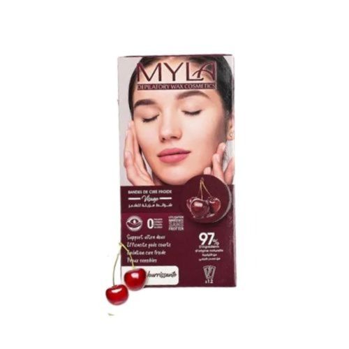 Bande De Cire Myla Froide Visage Mini 12 BANDES - CERISE