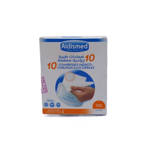 Compresse Aldismed Medico-chirurgicales Steriles 5x5cm 10 Unité