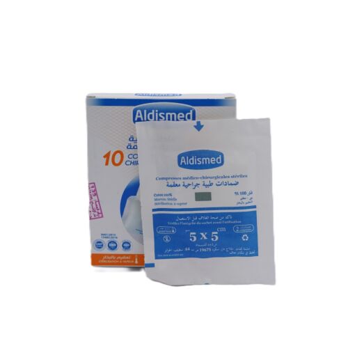 Compresse Aldismed Medico-chirurgicales Steriles 5x5cm 10 Unité