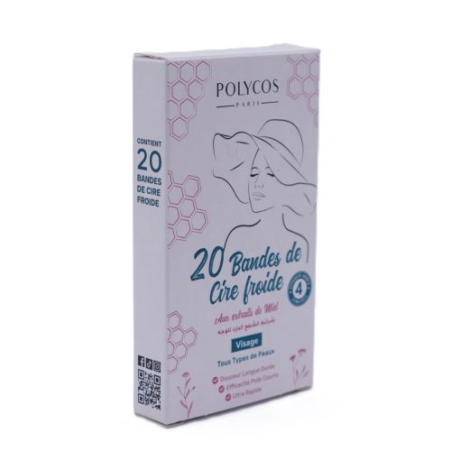 Bande De Cire Polycos Froide Jambes, Maillot, Aisselle Aux Extraits De Miel 20 BANDES