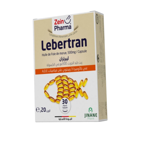 ZEIN PHARMA lebertran HUIL DE FOIE DE MORUE 500 MG BT/30