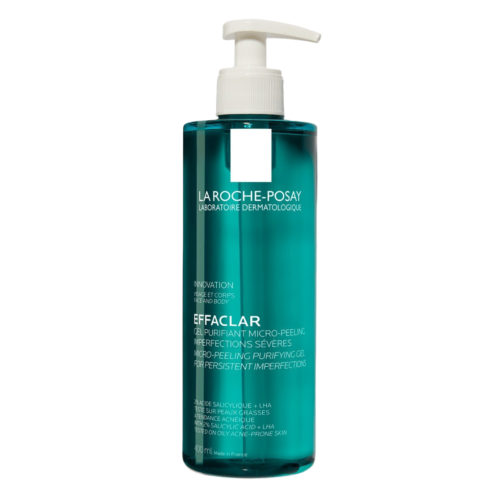 Gel Nettoyant La Roche Posay Effaclar, Gel Purifiant Micro-peeling  Visage & Corps 400 ML