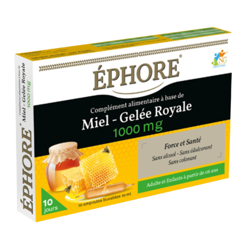 Complément New Galenica Ephore Miel -gelee Royale 1000mg 10 Unité