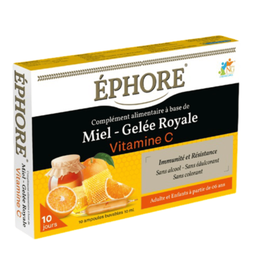 Complément New Galenica Ephore Miel -gelee Royale Vit C 10 Unité
