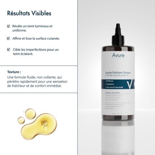 Toner Avure Exfoliant BHA 7% Acide Glycoliaue 7% 220 Ml