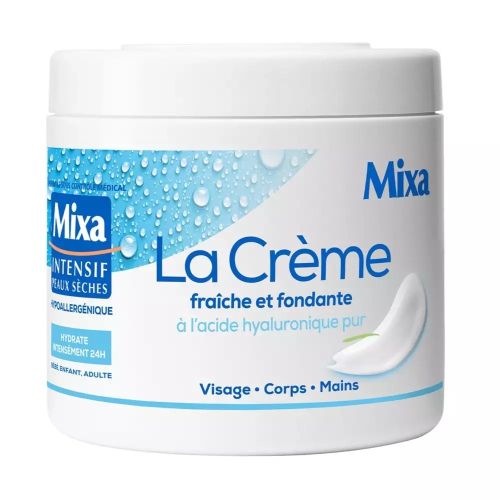 Creme Mixa Fraîche Et Fondante À L’acide Hyaluronique Visage, Corps, Mains, Pieds 400 ML