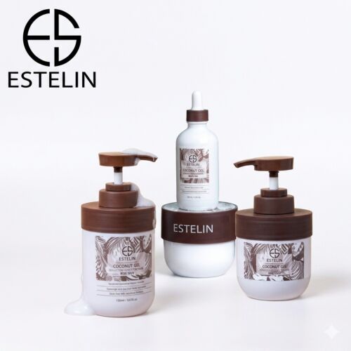 Coffret Estelin Vit E Coconut Oil Nourishing + Smoothing + Firming 04 Pieces
