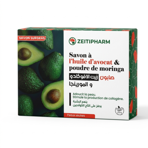 Savon ZeitiPharm A L'Huile D'Avocat & Poudre De Moringa 85 G