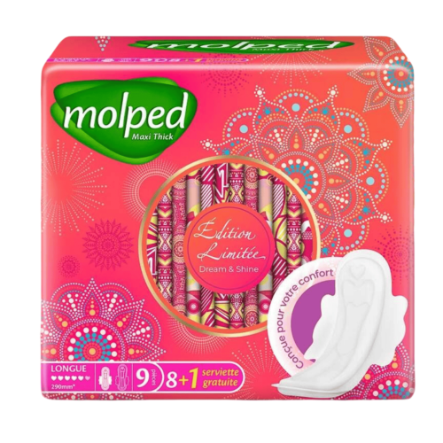 Serviette Hygienique Molped Longue Lump-Free Musc 8 Unité