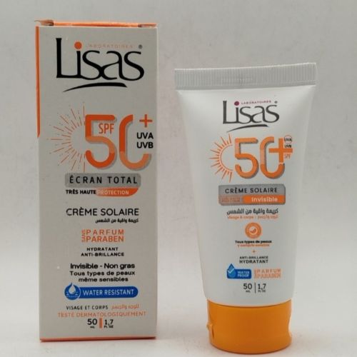 Creme Solaire Lisas Spf50+ Tous Types De Peaux 50 ML