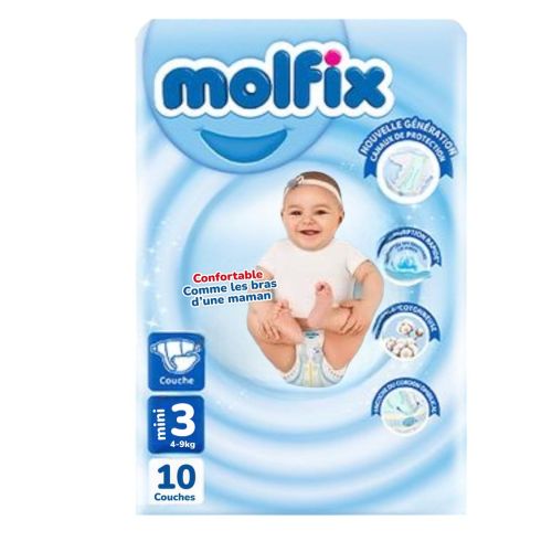 Couche Molfix N°3 Scratch (4-9kg) 10 Unité