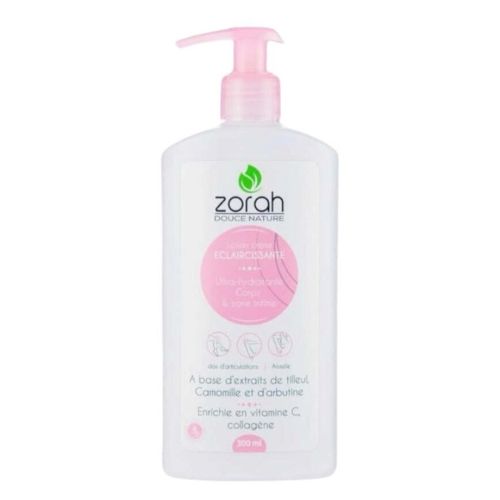 Lotion Zorah Créme Eclaicissante Intime Extraits De Tilleul, Camomille Et D'arbutine 300 ML