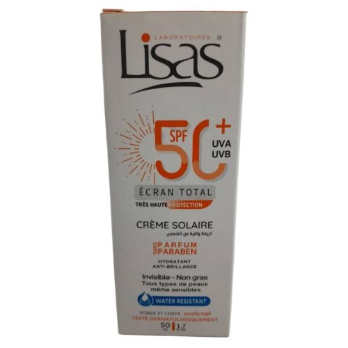 Creme Solaire Lisas Spf50+ Tous Types De Peaux 50 ML