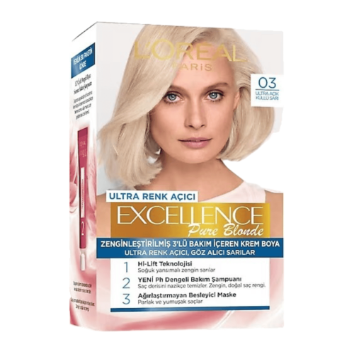 Teinture L'oreal Paris Excellence 60 ML - ULTRA ACIK KULLU SARI 03