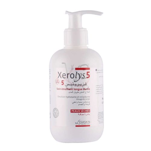 Lotion Lysaskin Xerolys 5 Soin Emolliant Longue Duréepeaux Sèches 200 ML